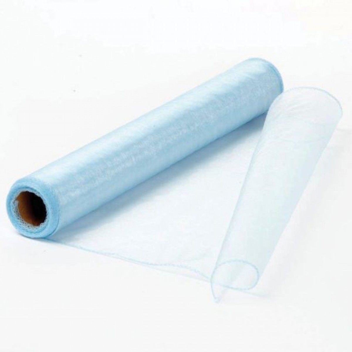 7111 Ice Blue 38cmx9m Organza Fabric - 1 Roll 