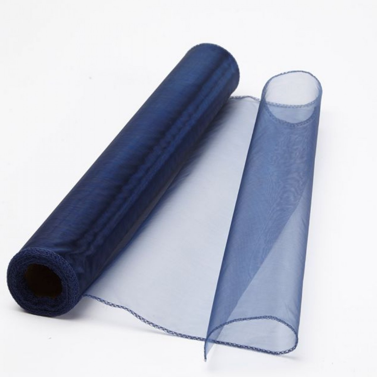 Midnight Blue 38cmx9m Organza Fabric - 1 Roll 