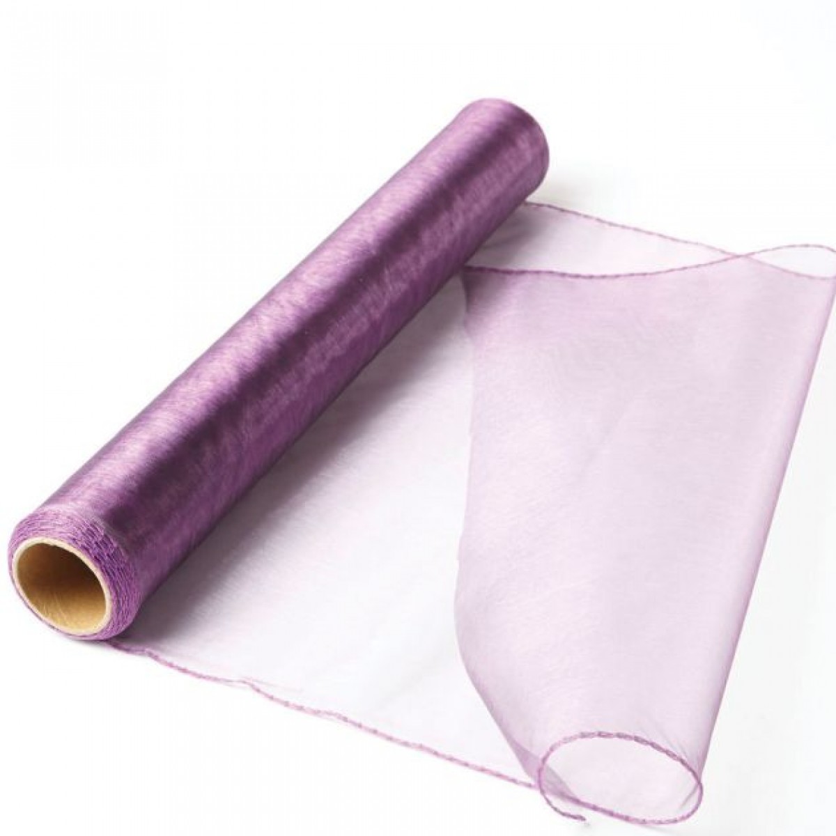 7117 Purple 38cmx9m Organza Fabric - 1 Roll 