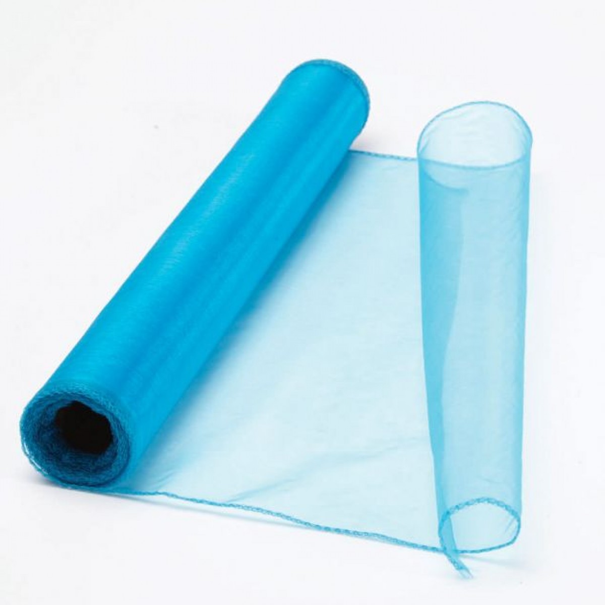 7123 Turquoise 38cmx9m Organza Fabric - 1 Roll 
