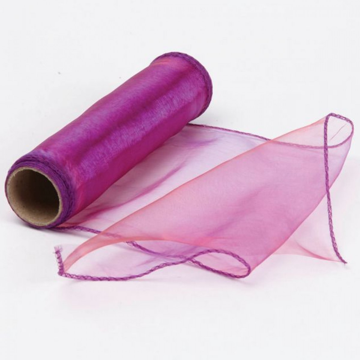 7124 Violet Purple 38cmx9m Organza Fabric - 1 Roll 