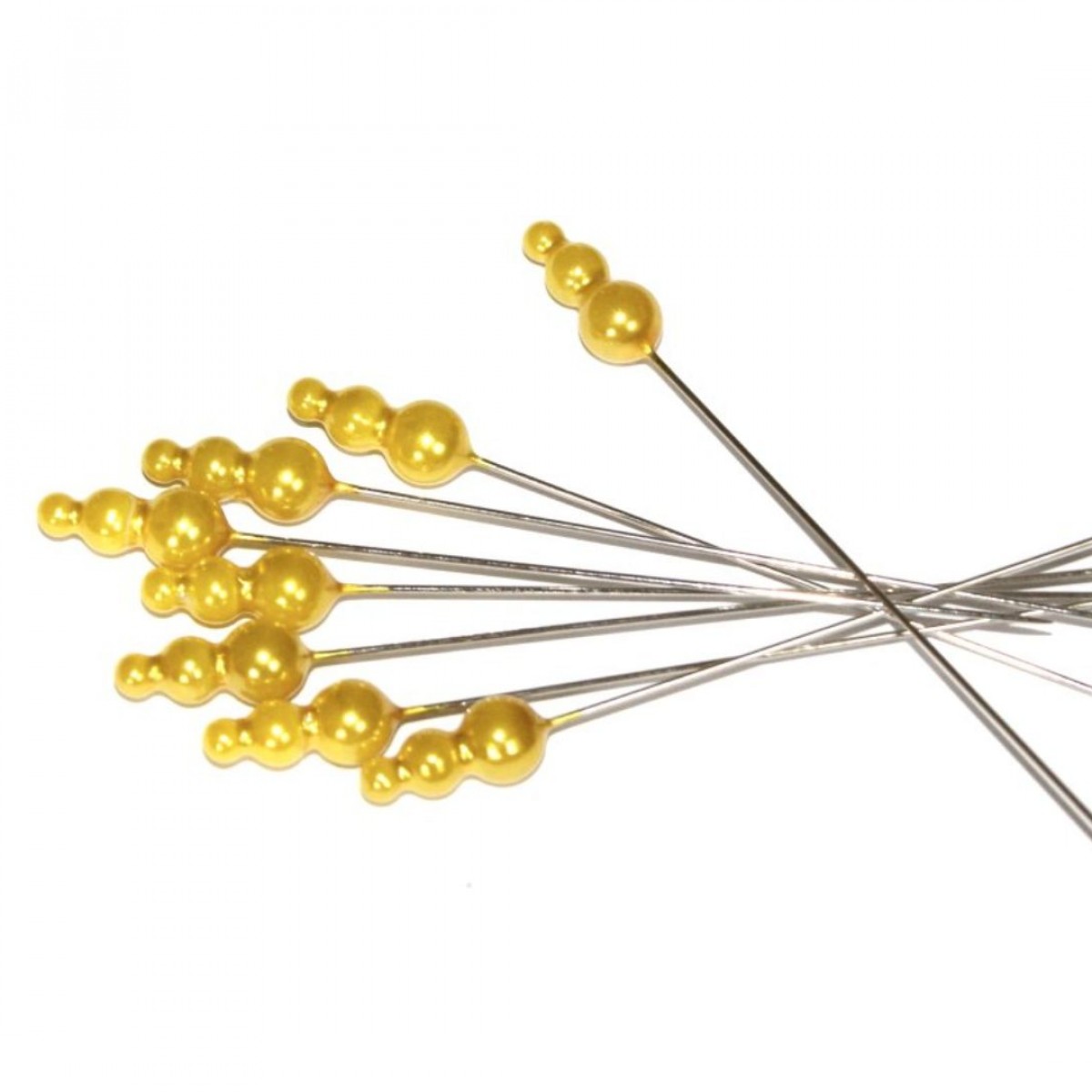 4129 Triple Pearl Pin Yellow 3inch 72 Pins