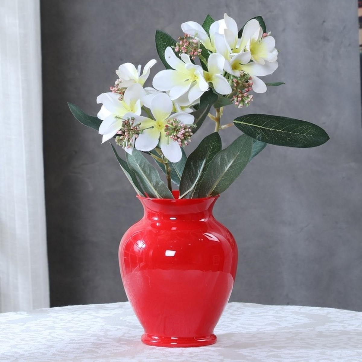 5105 Ginger Red 9x16cm Acrylic Vase - 1 No