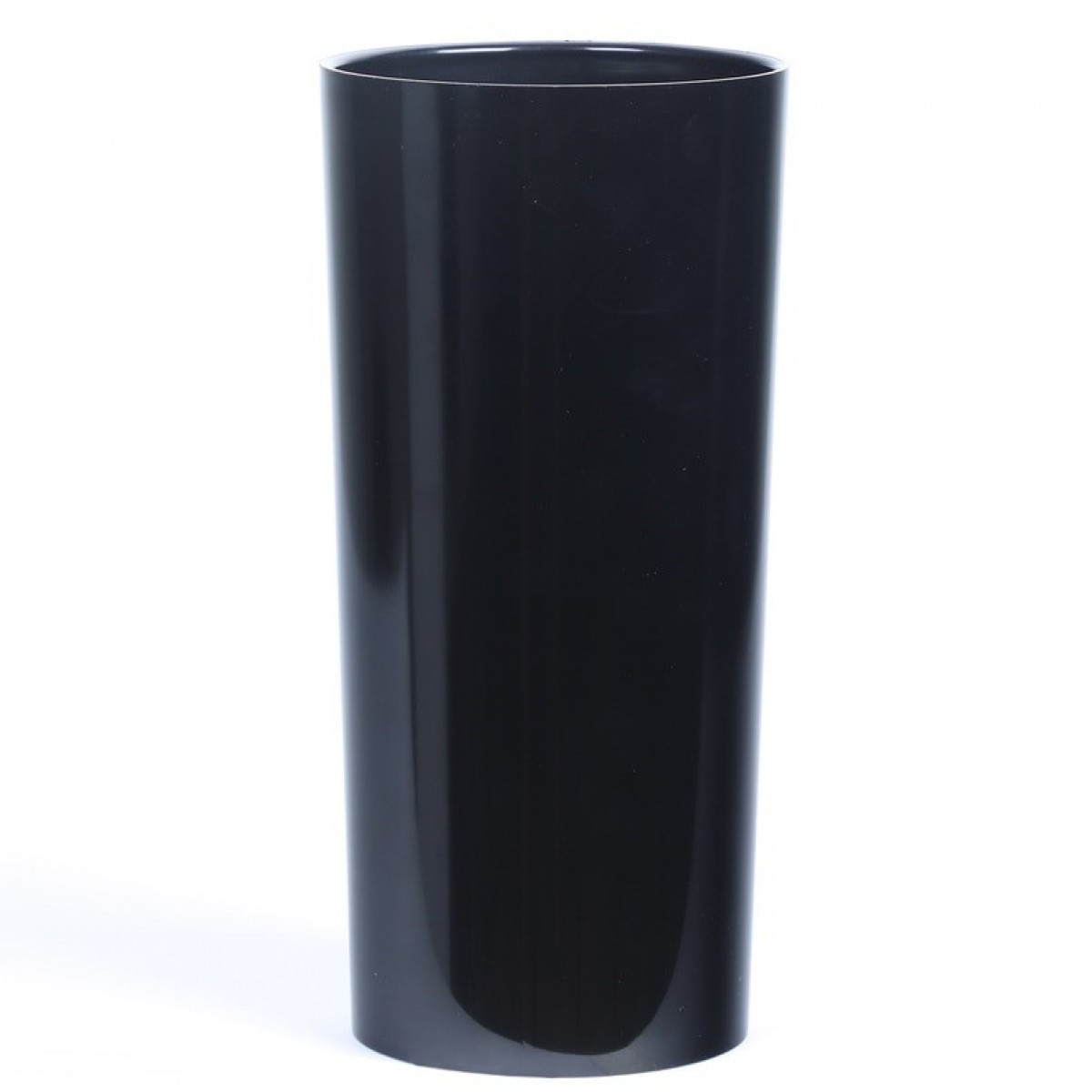 5117 Cylinder Black 12x25cm Acrylic Vase - 1 No