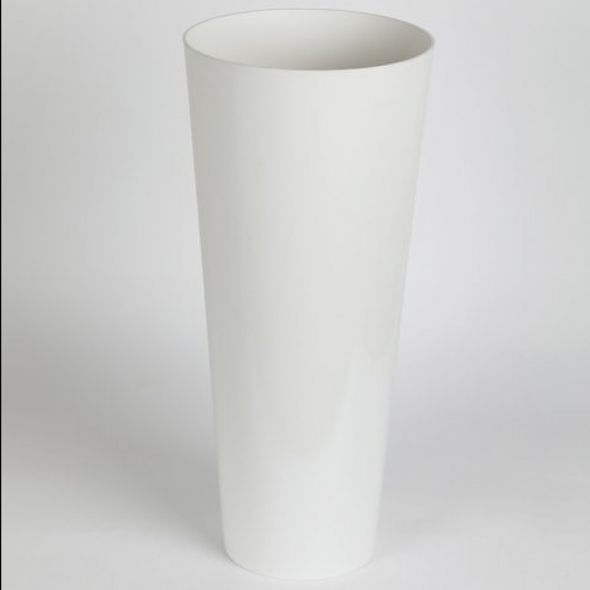 5130 Conical White 18x45cm Acrylic Vase - 1 No