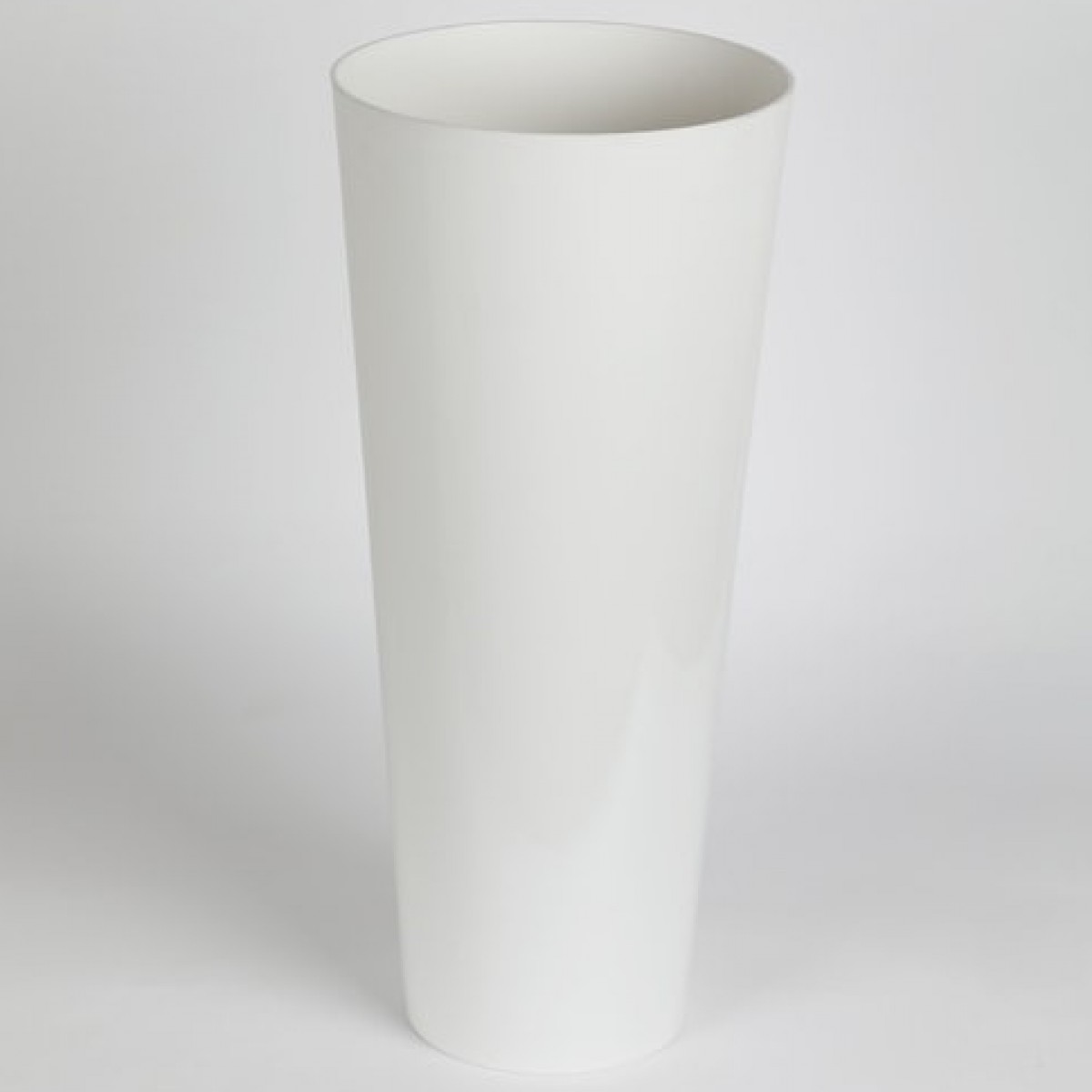 5133 Conical White 25x55cm Acrylic Vase - 1 No