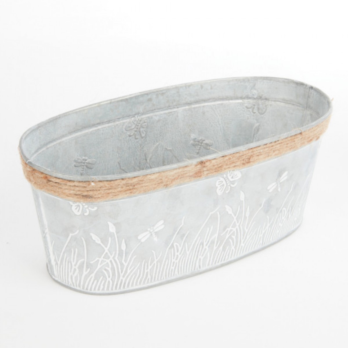 5204 Trough Lined 24x12x9.5cm Tin/Metal Container - 1 No