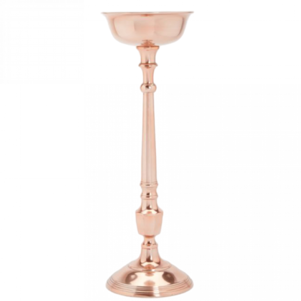 5703 Pedestal Bowl Rose Gold 60cm Aluminium Vase - 1 No