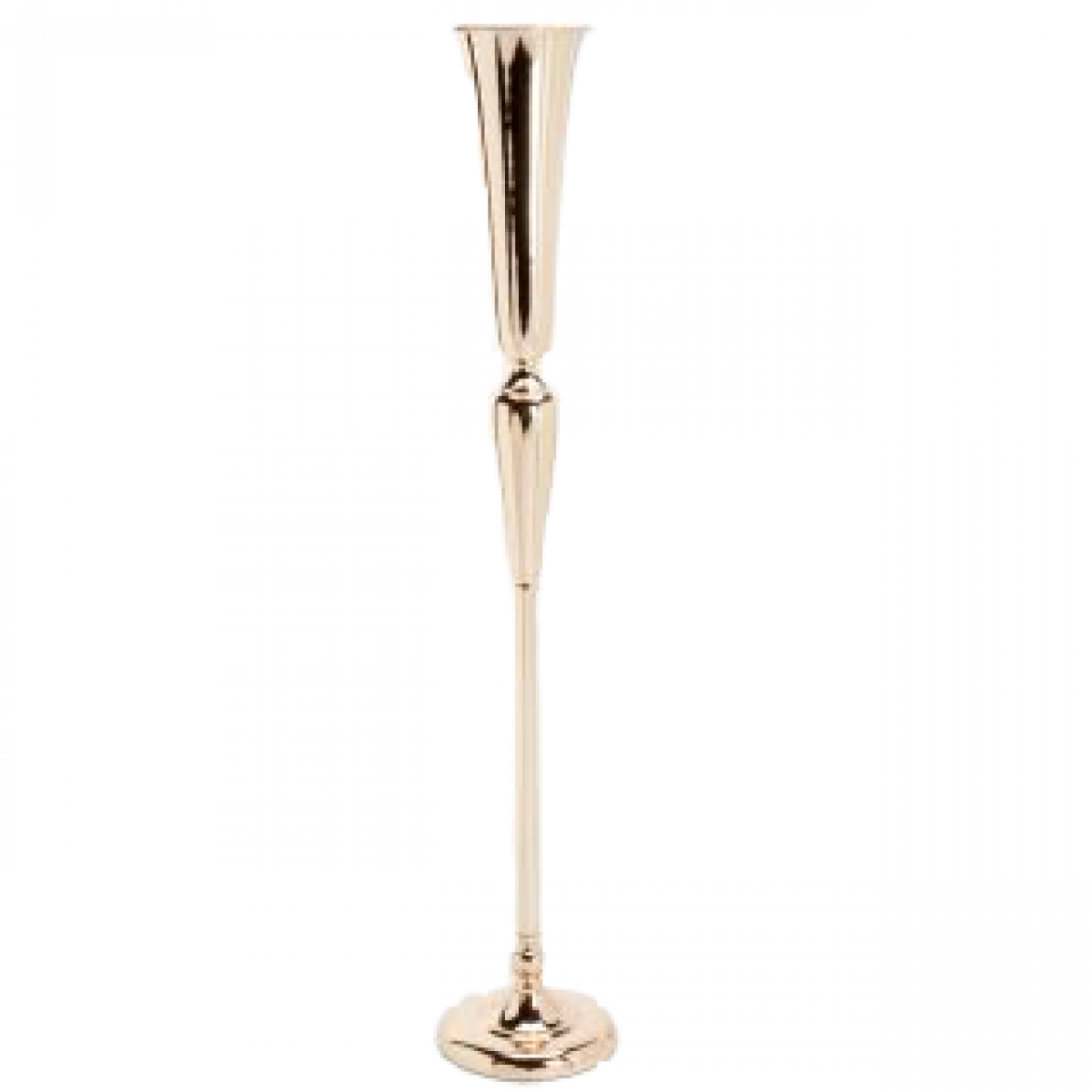 5705 Trumpet Stand Lined Gold 119cm Aluminium Vase - 1 No
