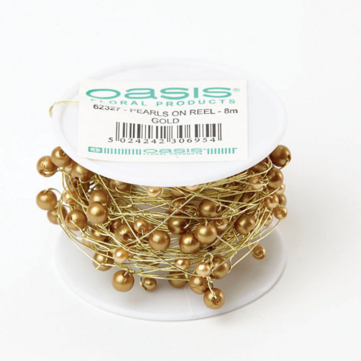 4101 Pearls on Reel (Beaded Wire) Gold 6mmx8ft 1 No