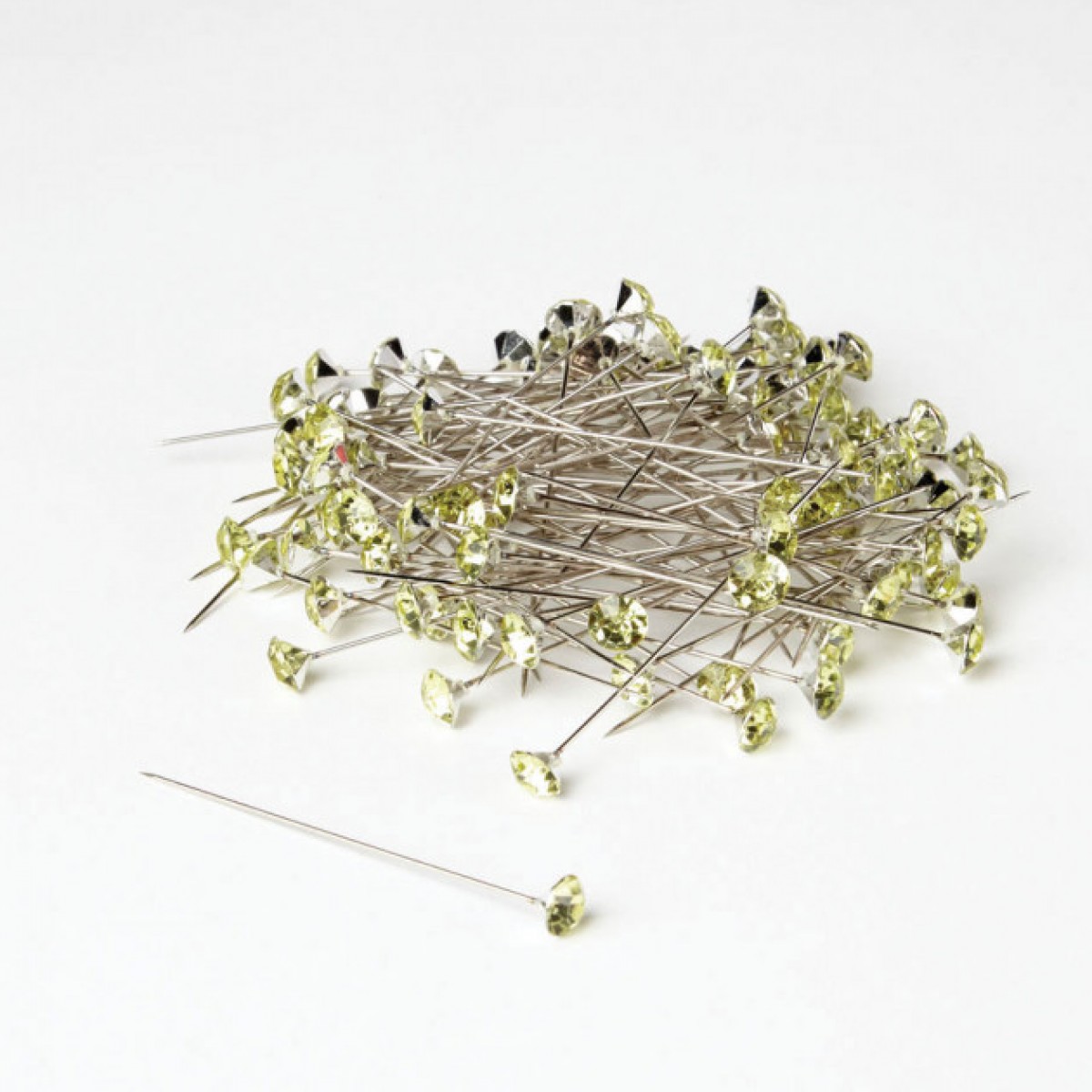 4173 Sparkle Pin Apple Green 8mm 100 Pins