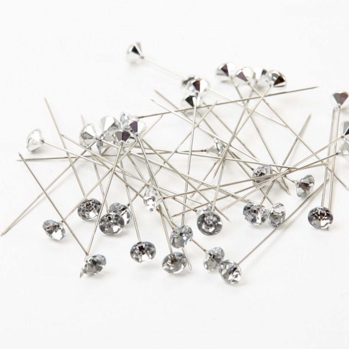 4172 Sparkle Pin Light Silver 8mm 100 Pins