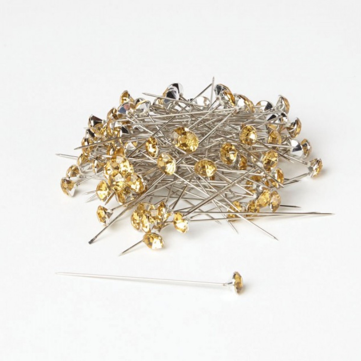 4171 Sparkle Pin Light Gold 8mm 100 Pins