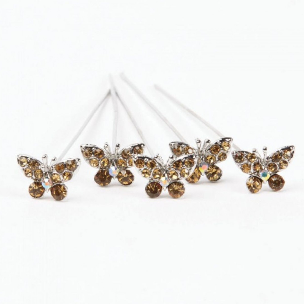 4181 Karas Kisses Butterfly Brown Gold 10mmx8cm 5 Pins