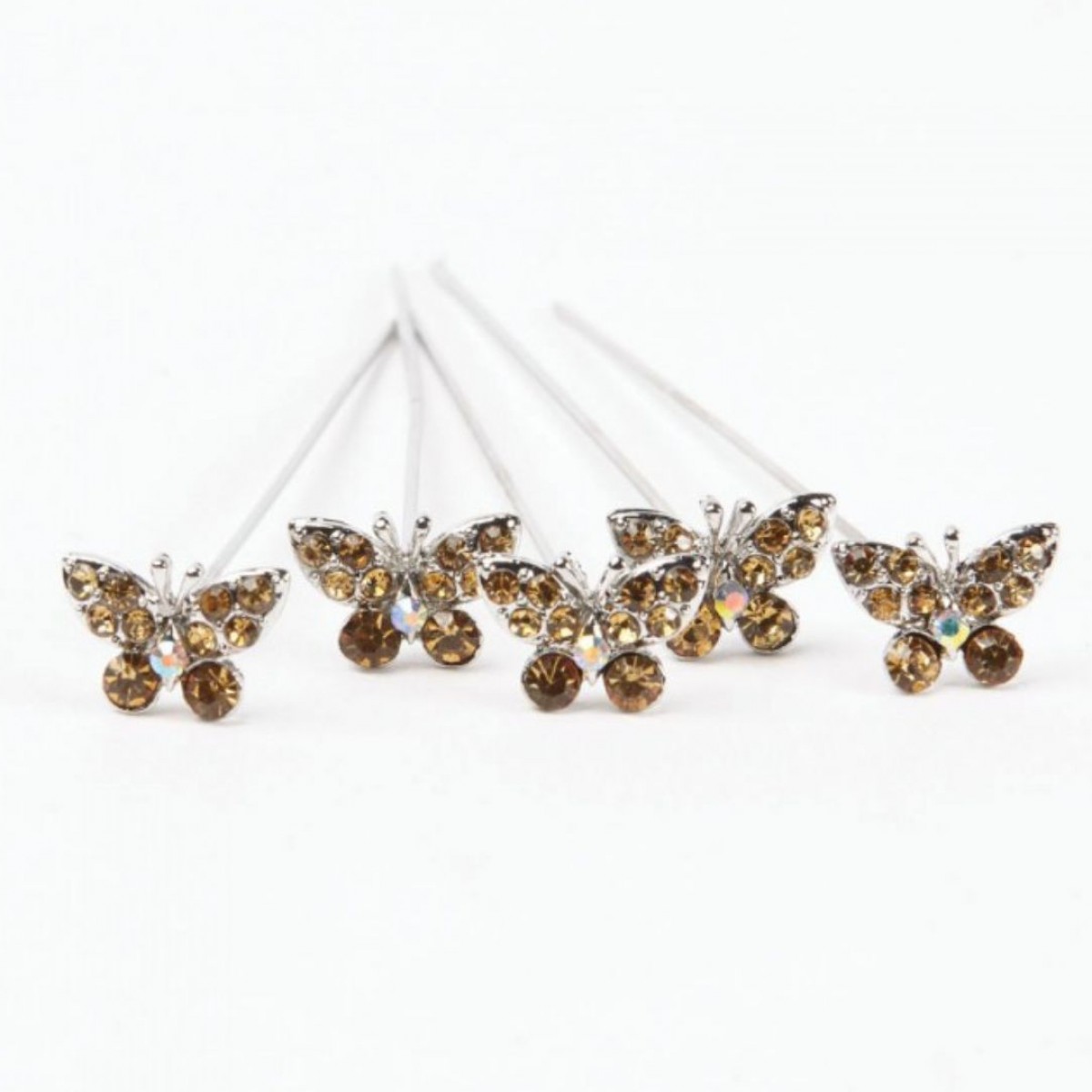 4181 Karas Kisses Butterfly Brown Gold 10mmx8cm 5 Pins