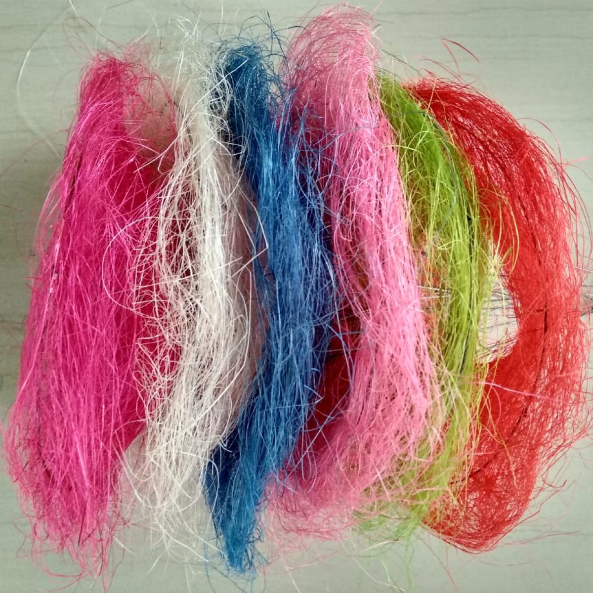 4219 Sisal Flower Collar Combo Multi 25x10cm (12 Nos)