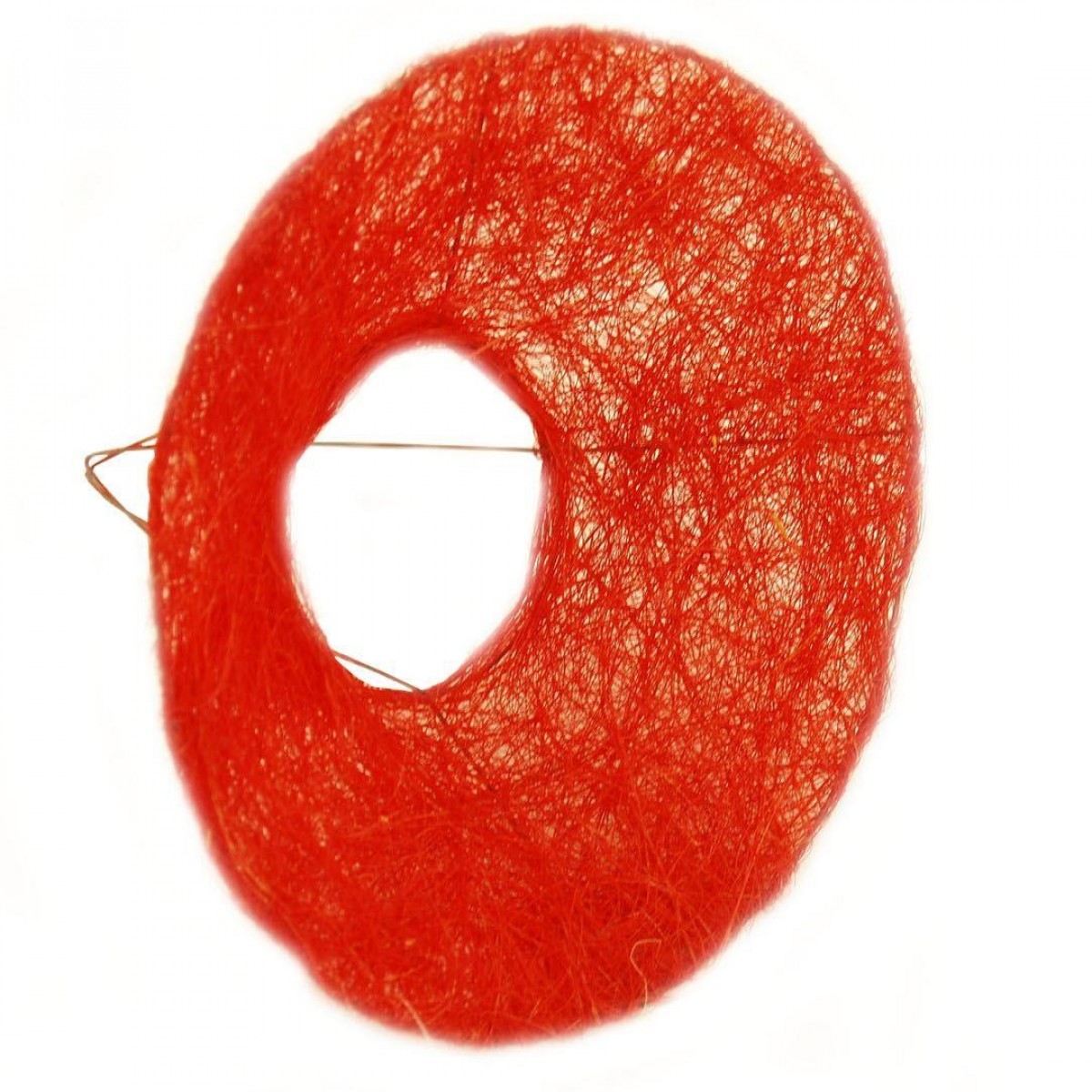 4217 Sisal Flower Collar Red 25x10cm (5 Nos)