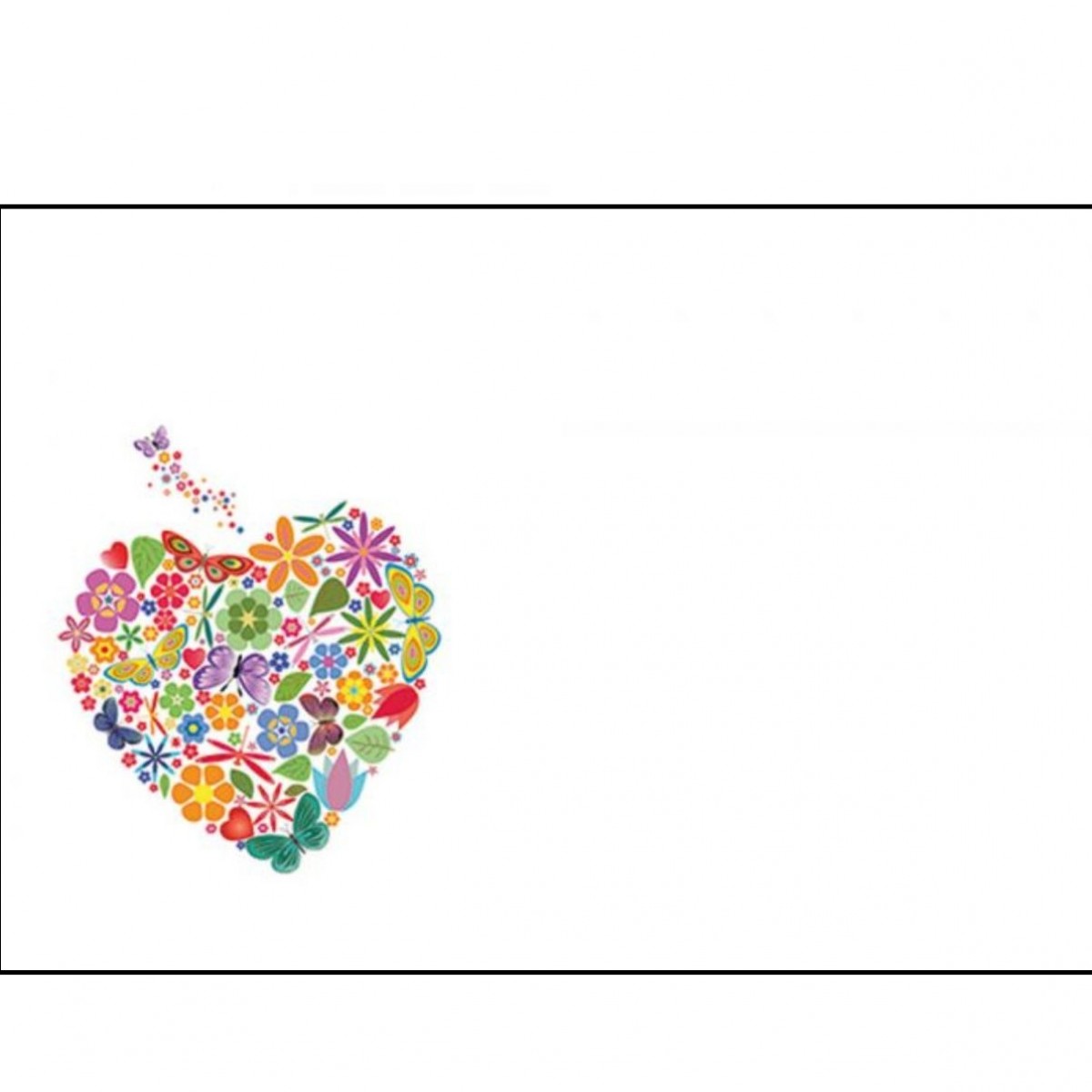 4511 Butterfly Heart Shape Mix 9x6cm 50x1 Cards