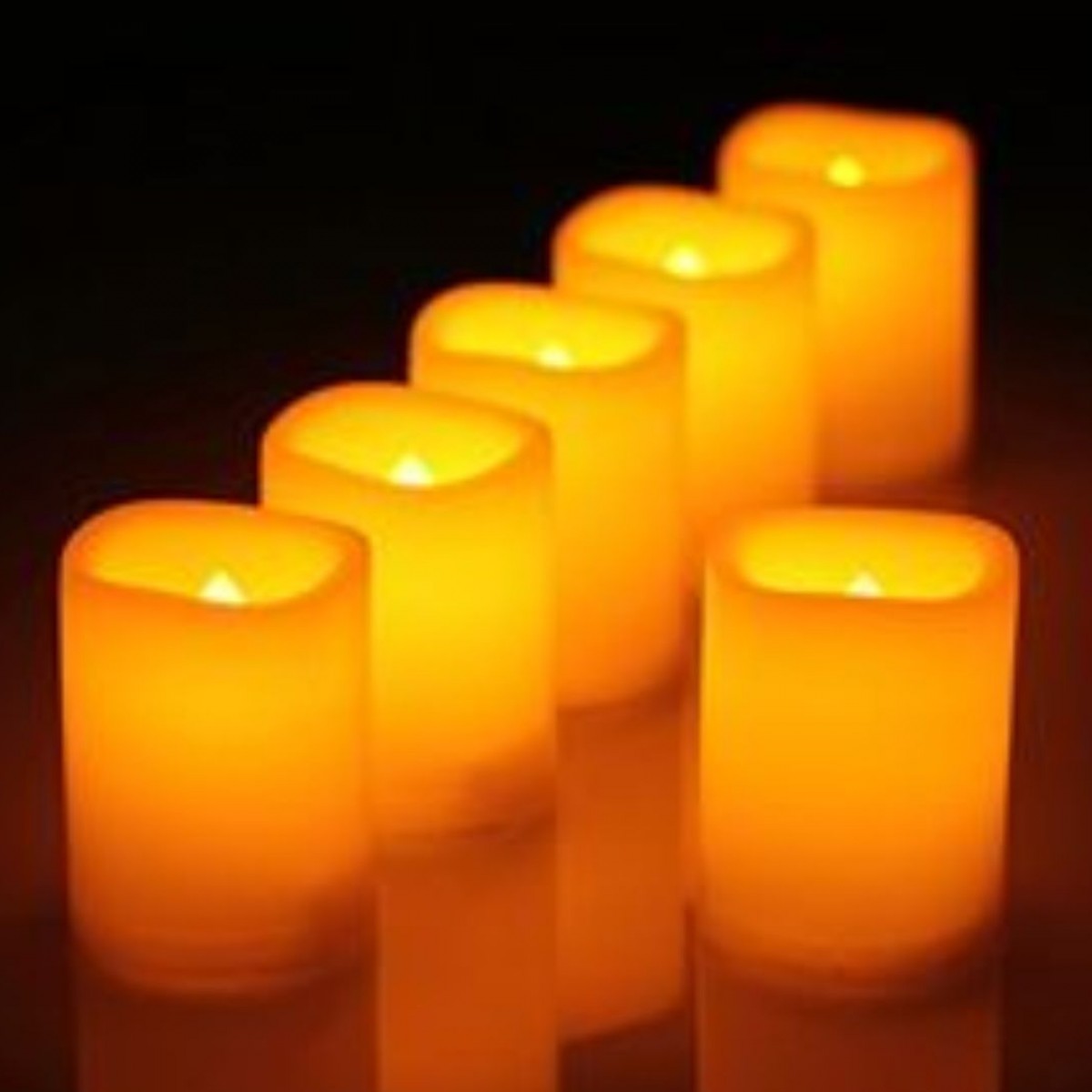 4325 LED Candles Premium Amber 12x1