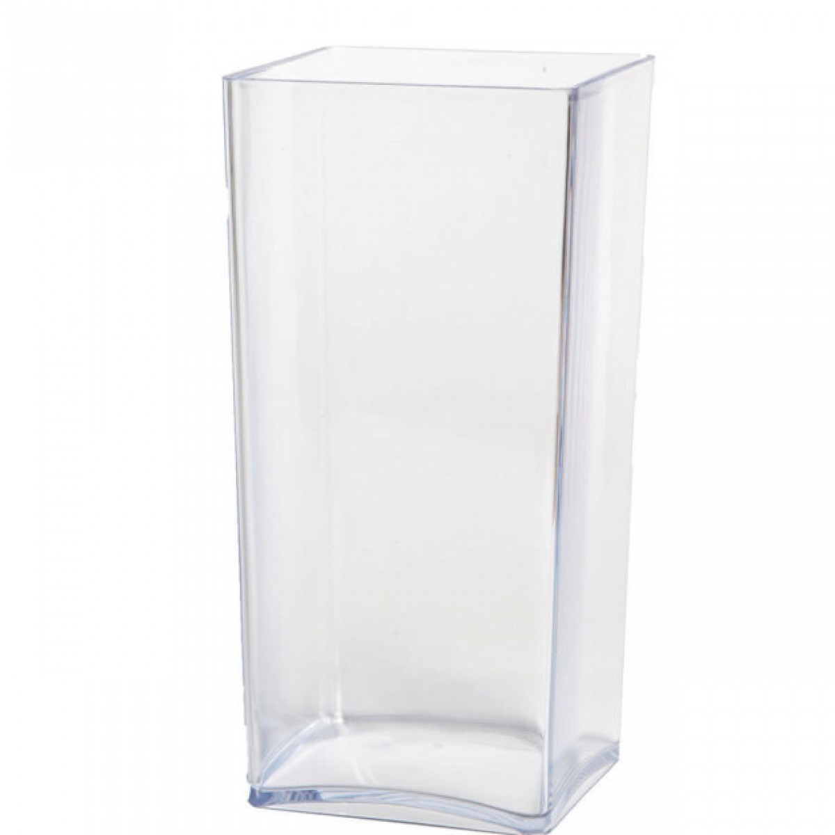 5113 Cube Clear 12x12x25cm Acrylic Vase - 1 No