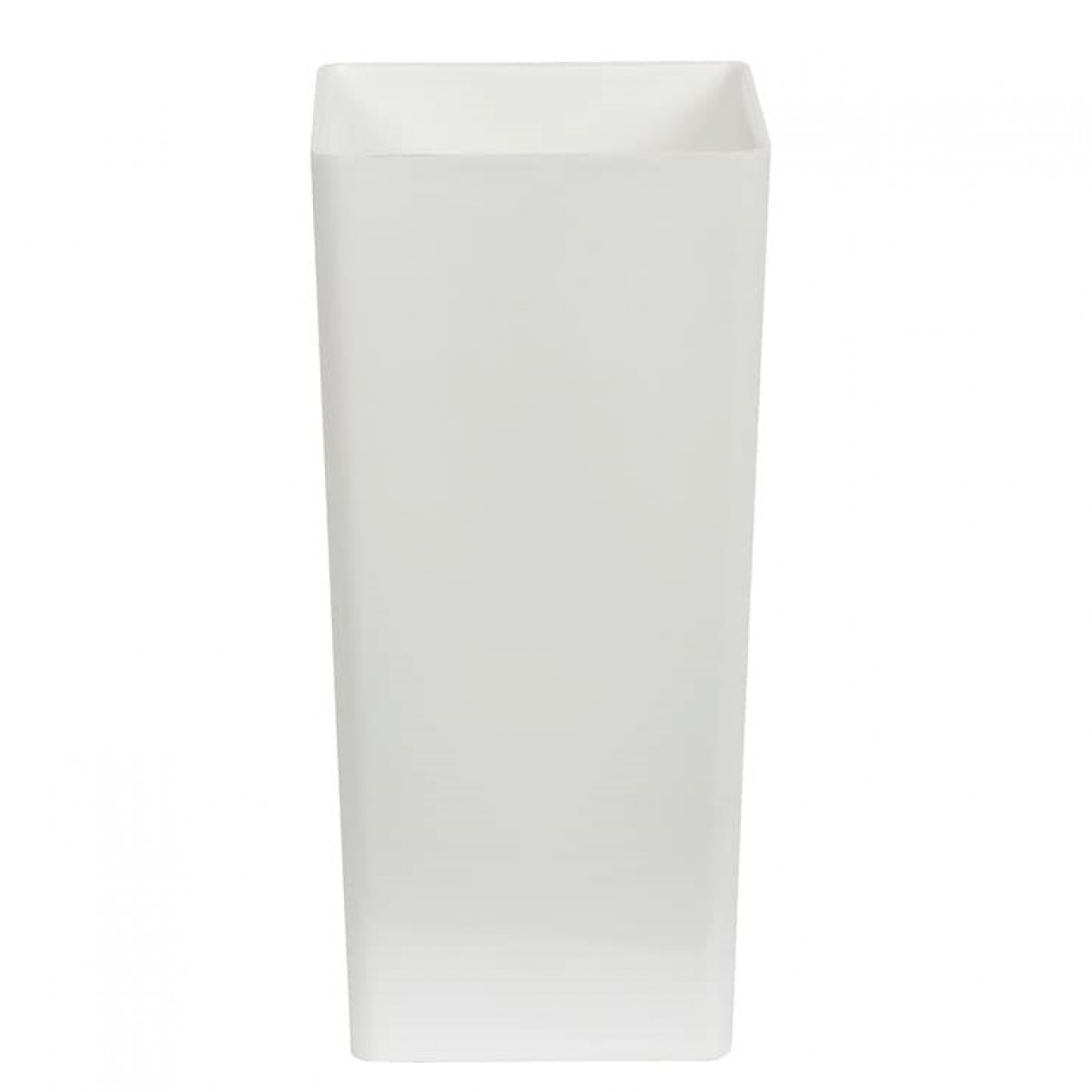 5115 Cube White 12x12x25cm Acrylic Vase - 1 No
