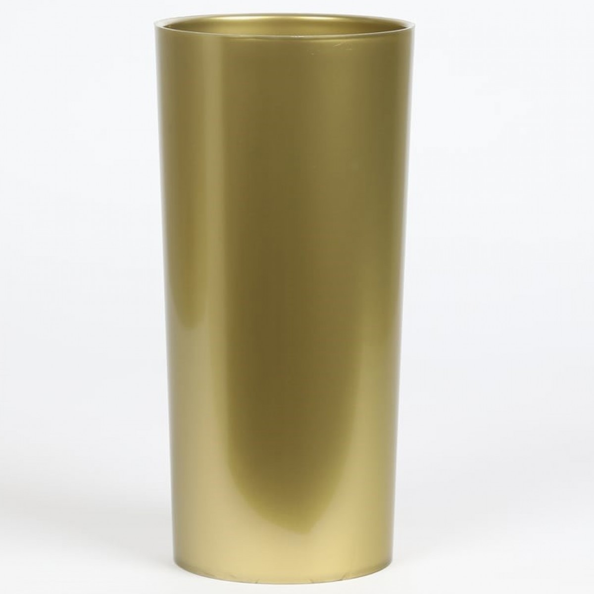 5118 Cylinder Gold 12x25cm Acrylic Vase - 1 No