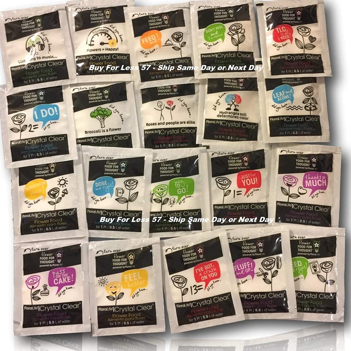 1304 Floralife Flower Food 100 Sachet (Crystal Clear 300)