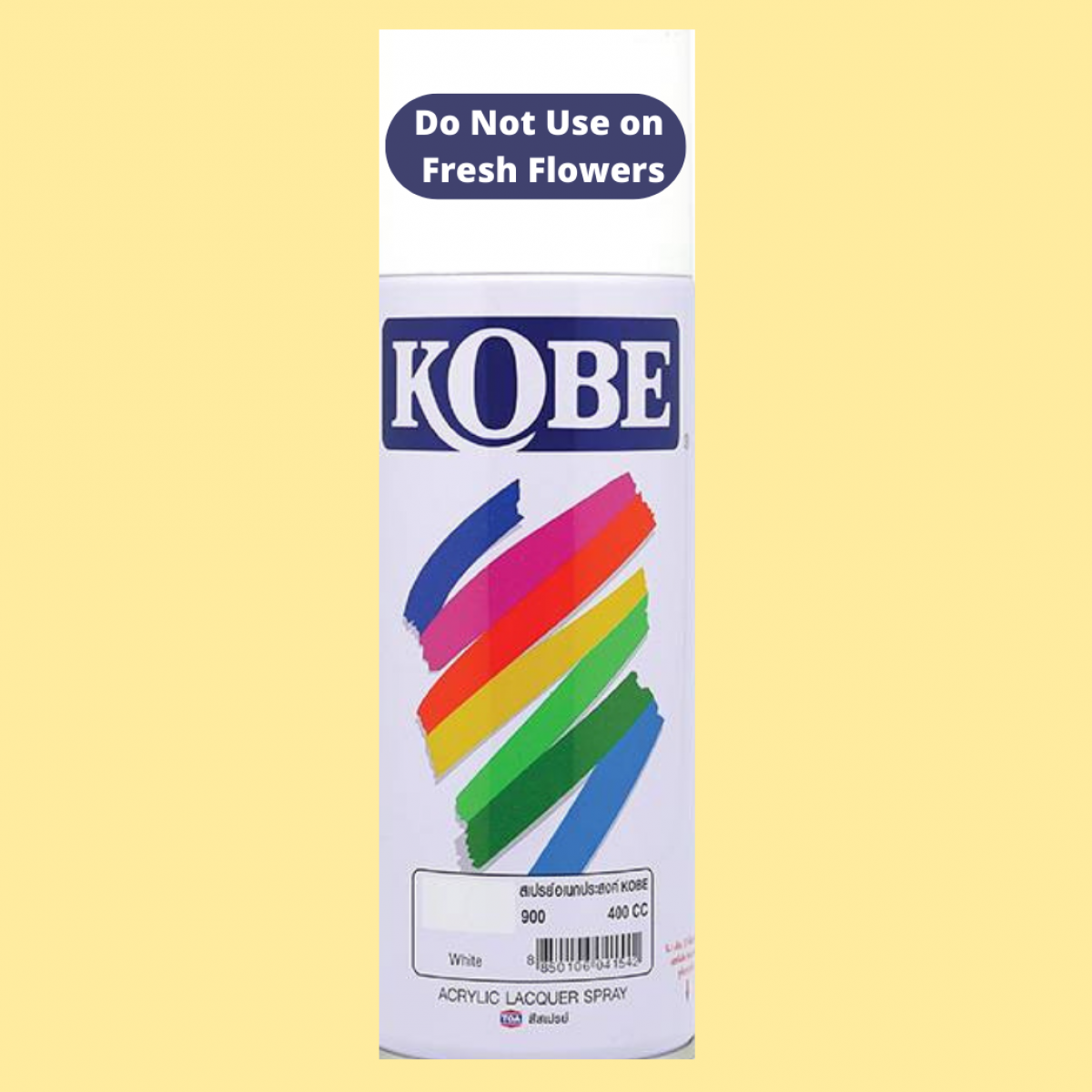 900 White KOBE Acrylic Lacquer Spray 400cc