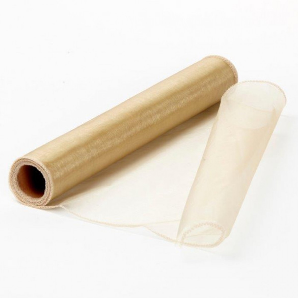 7107 Dark Champage 38cmx9m Organza Fabric - 1 Roll 