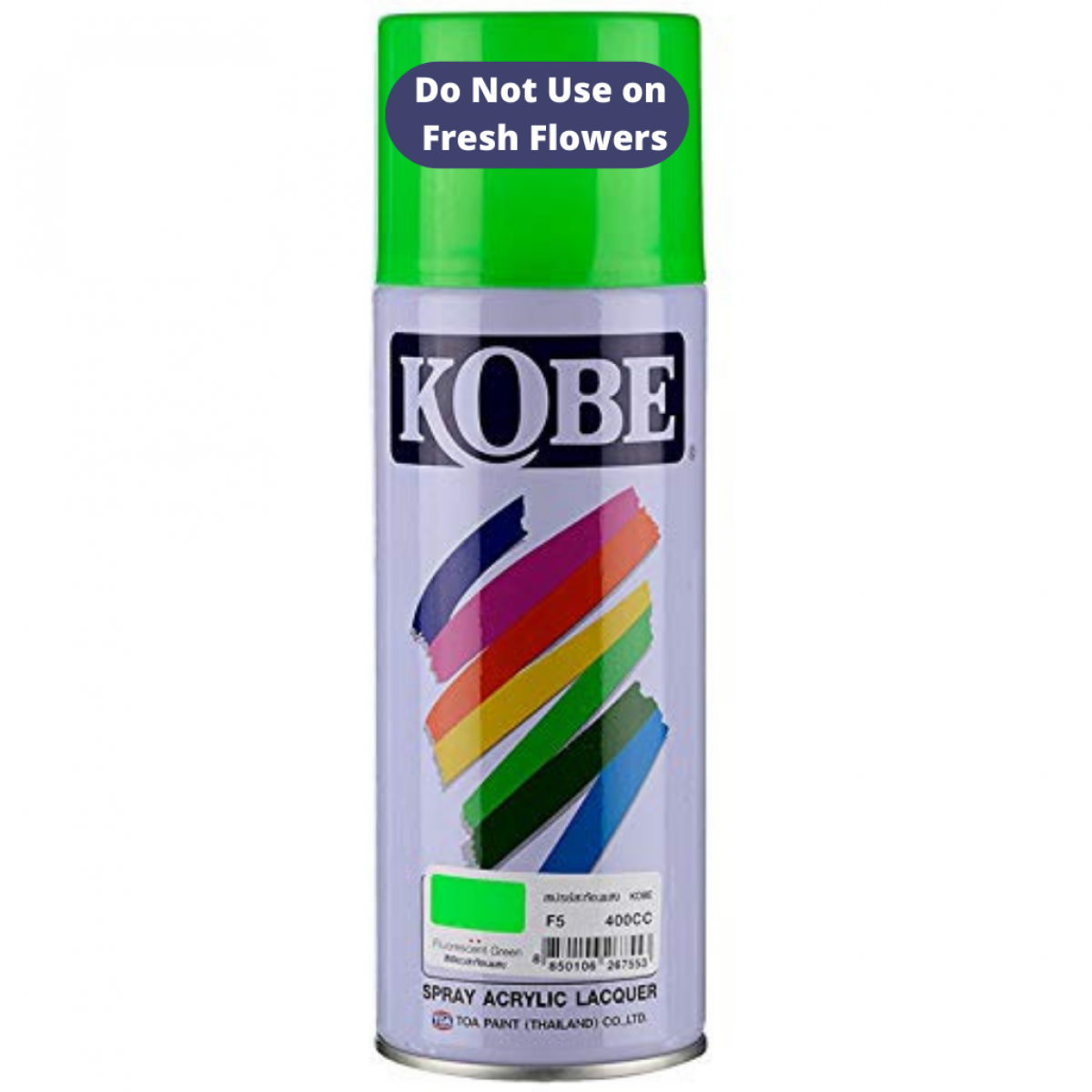 F5 Fluorescent Green KOBE Acrylic Lacquer Spray 400cc
