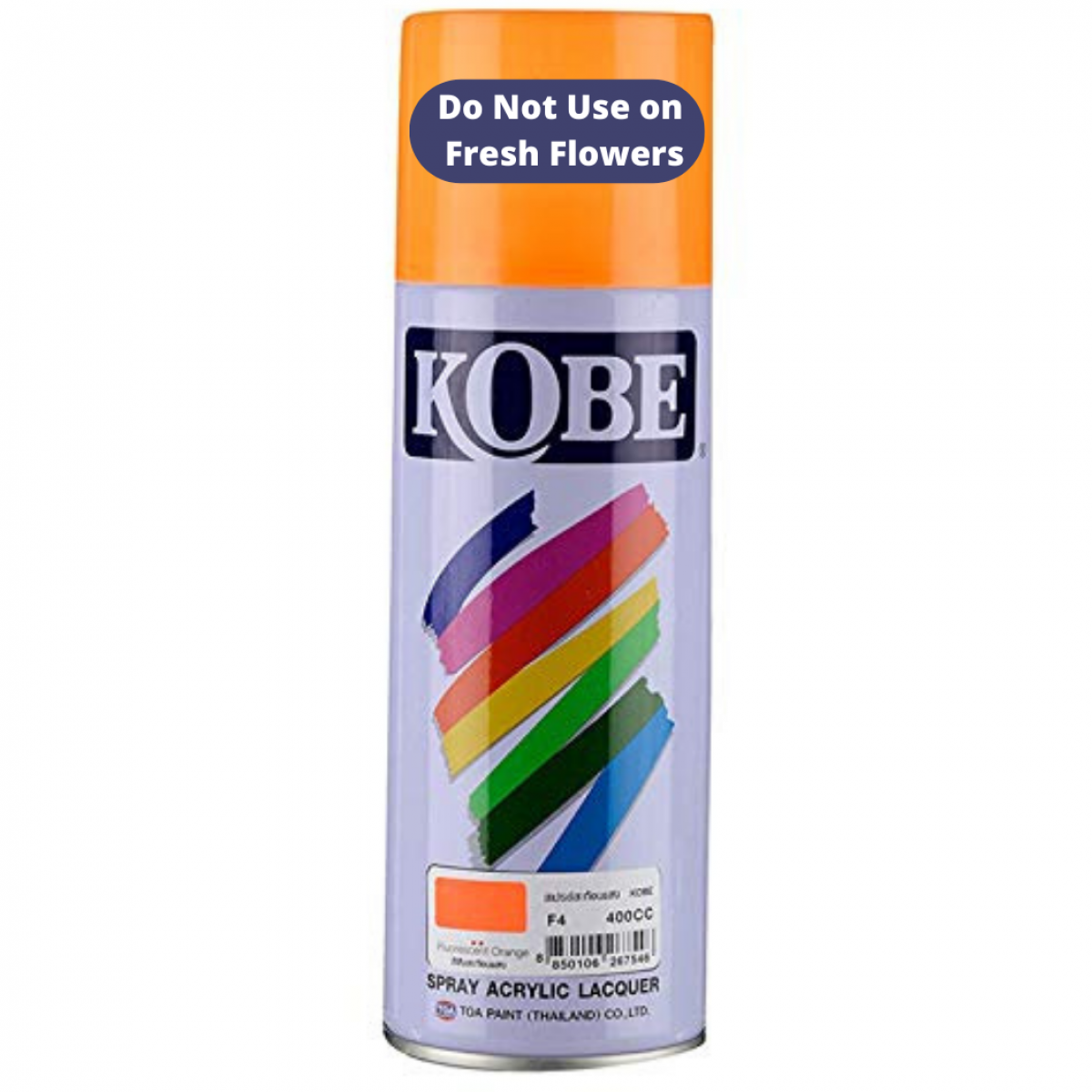 F4 Fluorescent Orange KOBE Acrylic Lacquer Spray 400cc