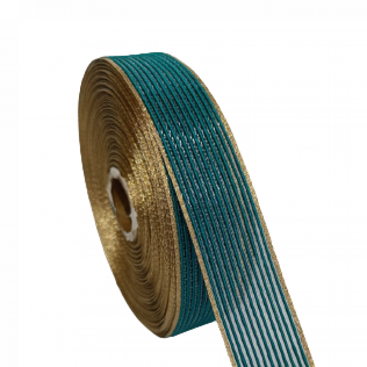 4694 Emerald Green Zari Border Ribbon 1 inch x 25mtr ( 1 No )