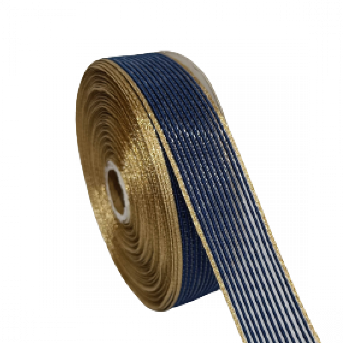 4692 Navy Blue Zari Border Ribbon 1 inch x 25mtr ( 1 No )