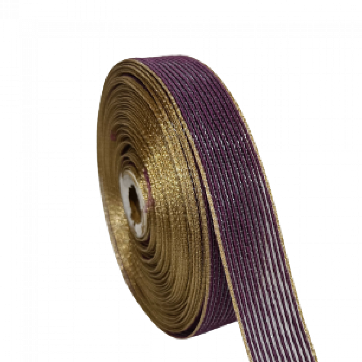 4691 Wine Zari Border Ribbon 1 inch x 25mtr ( 1 No )