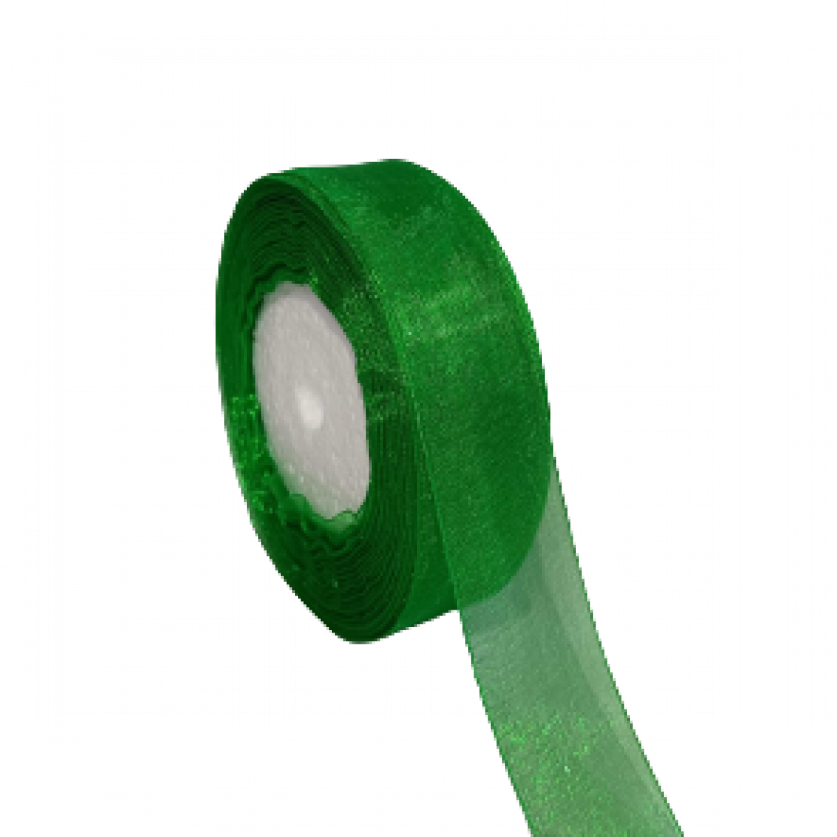 4686 Bottle Green Organza Ribbo1 inch x 33mtr ( 1 No )