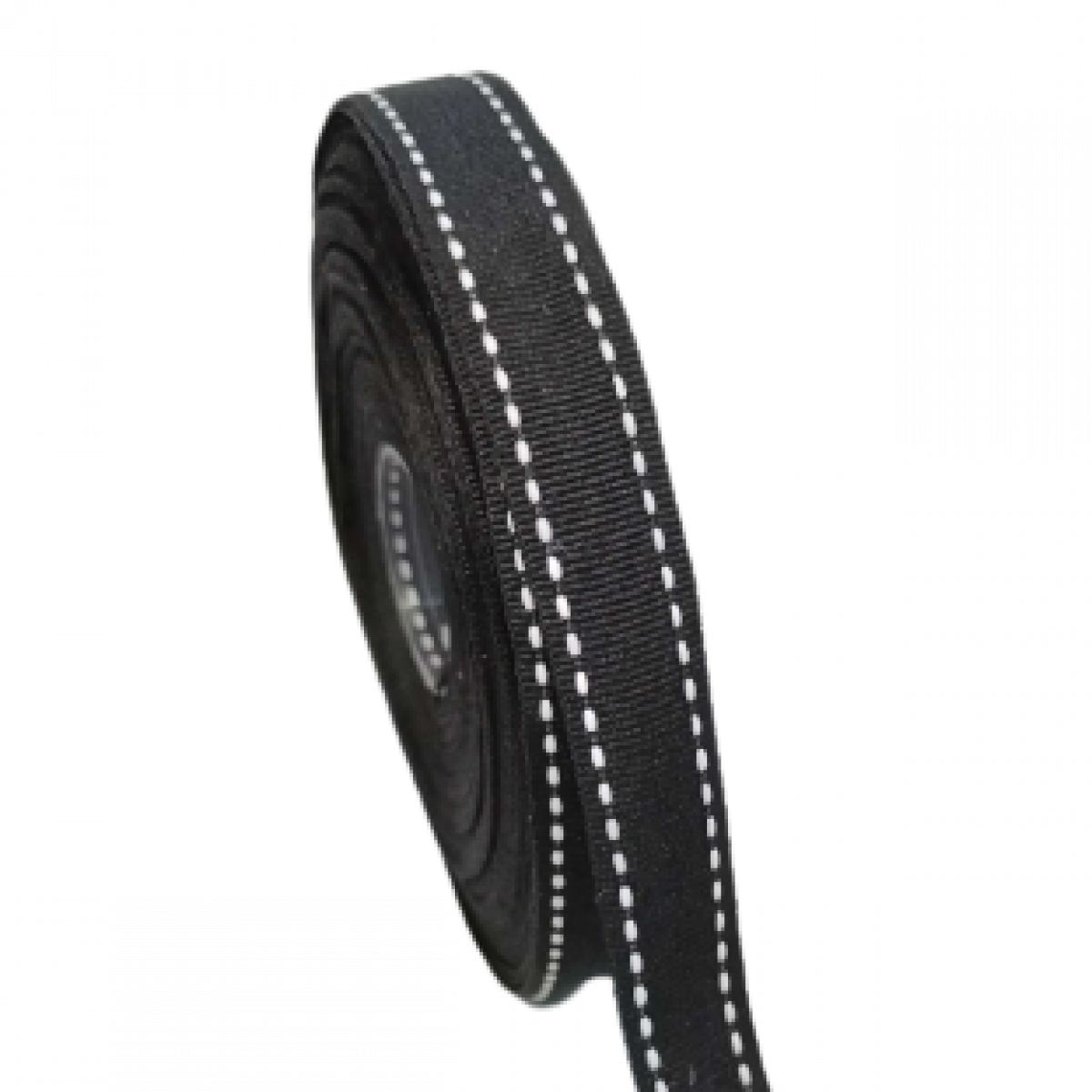 4610 Black & White Grosgrain Ribbon Saddle Stitch 20mmx25mtr ( 1 No )
