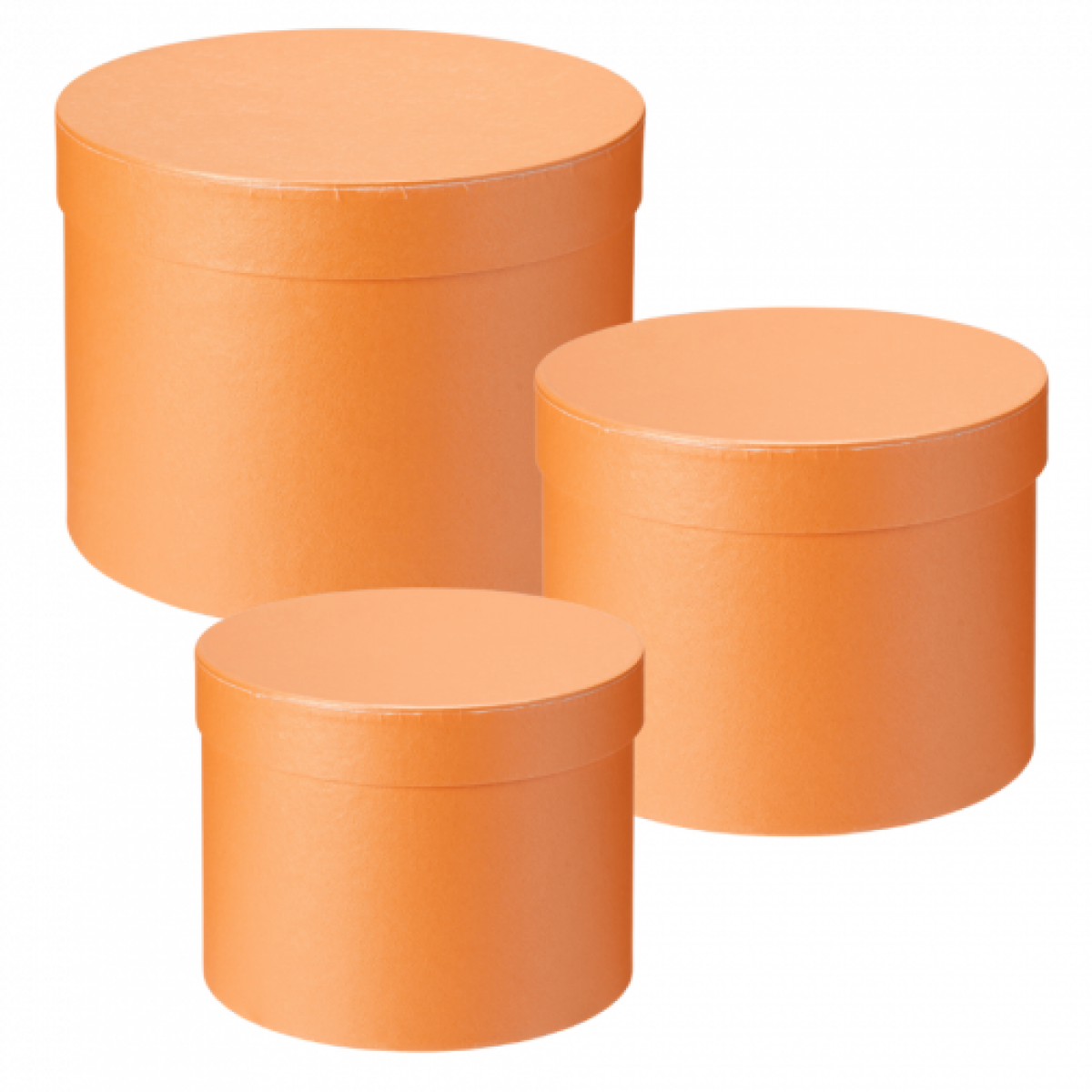 5077 Peach Macaroon Collection Round Lined Paper Gift Box 3x1