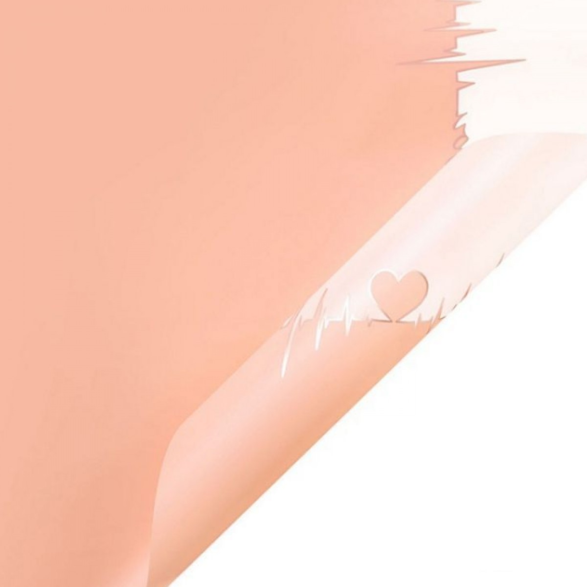 7665 Peach Heart Border Print 58x58cm (20 Sheets)