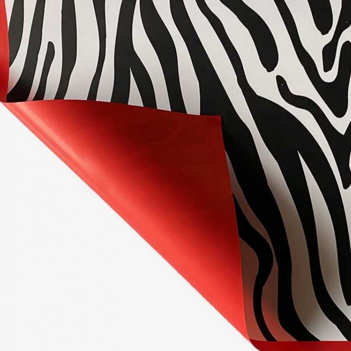 7802 Red & Black Pearl Zebra Print  58x58cm (20 Sheets)