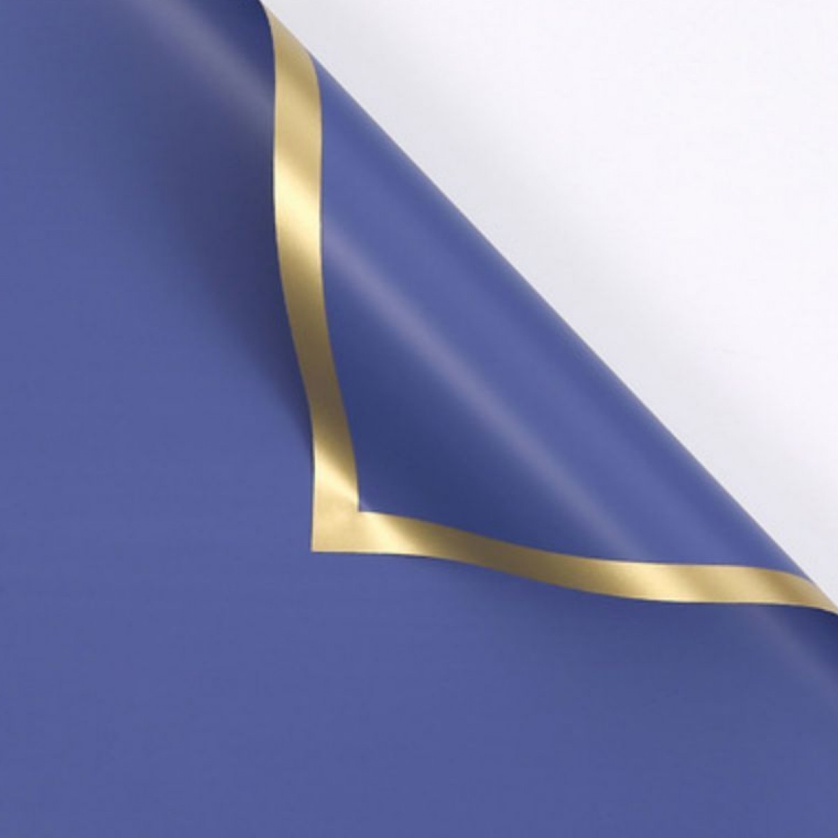 7661 Deep Blue Pearl Solid Plain & Border  58x58cm (20 Sheets)