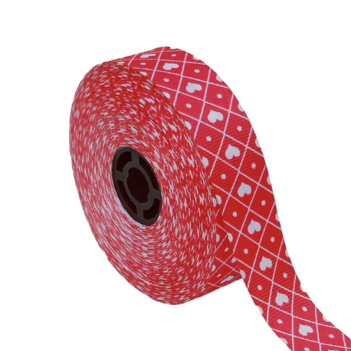 4646 Red& White Heart & Chex Ribbon 25mmx18mtr (1 No)