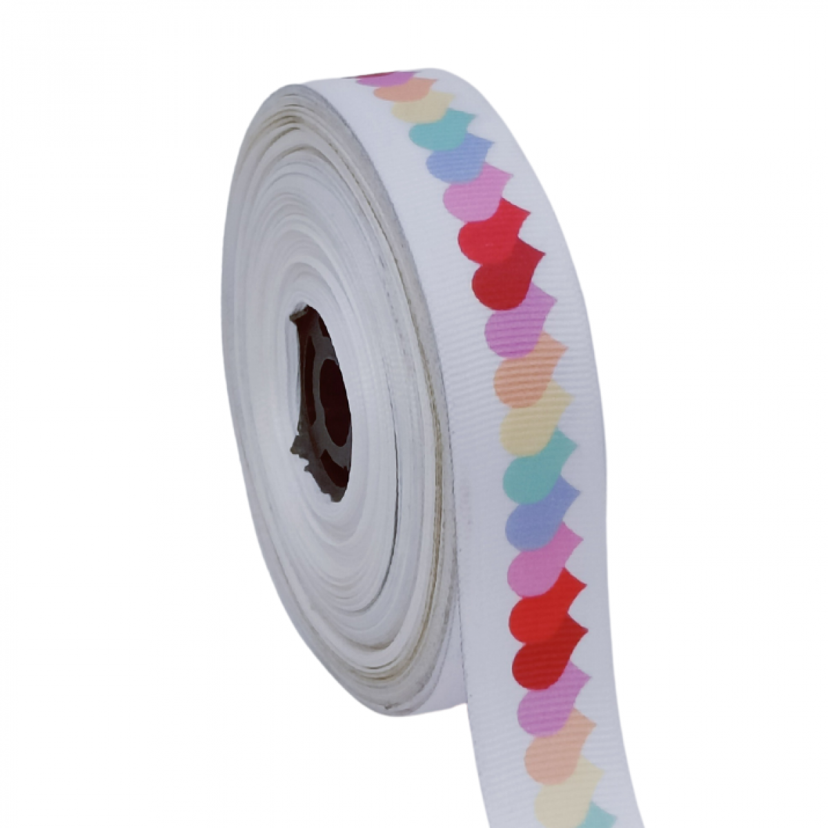 4647 Multi Heart Ribbon  Printed 25mmx18mtr (1 No)