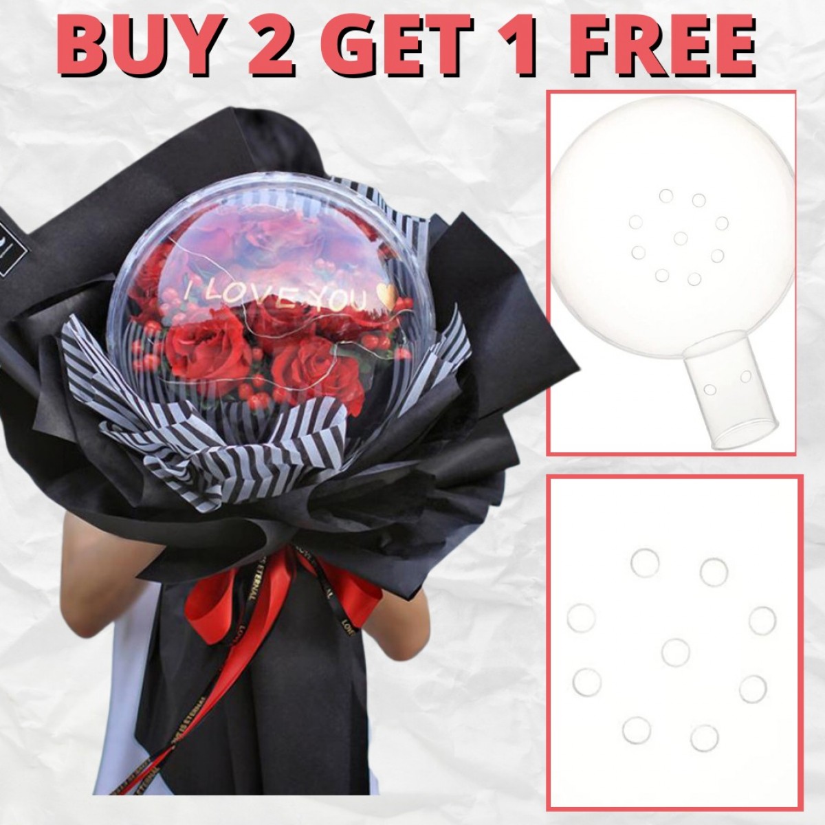 5150 Acrylic Round Ball Clear 20x29cm (3 Pcs)