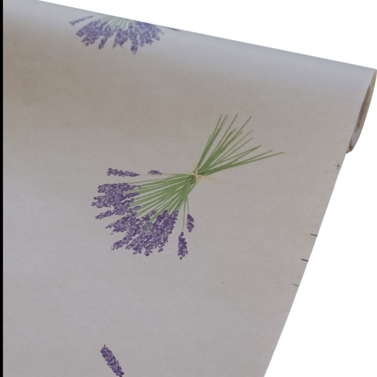 7219 Delphinium Print Lavender 50cmx25m Kraft Paper - 1 Roll