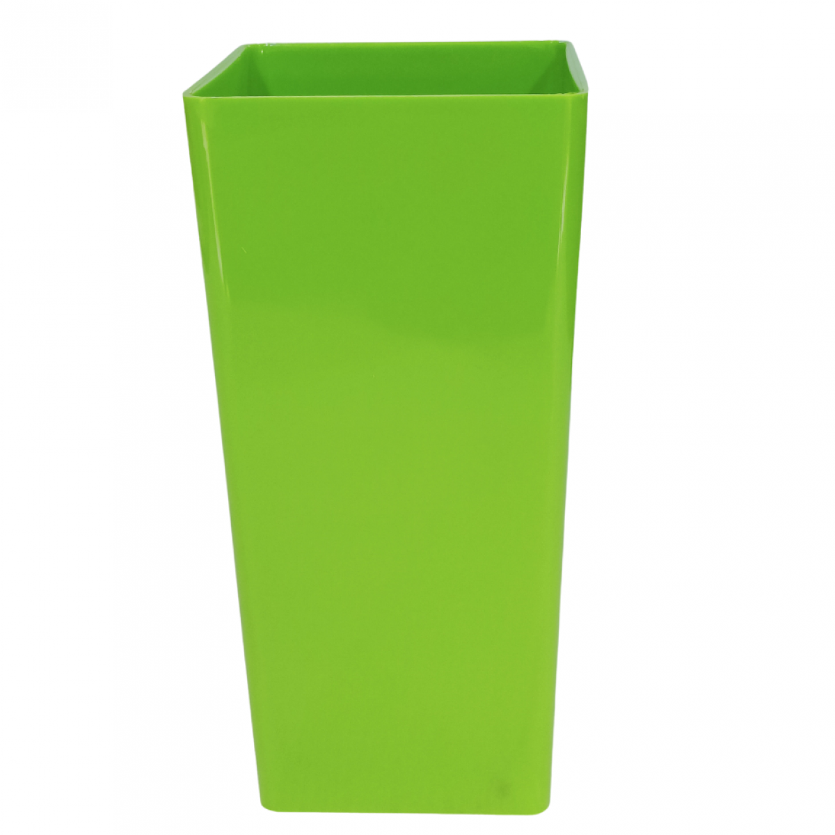 5157 Cube Lime Green 12x12x25cm Acrylic Vase - 1 No