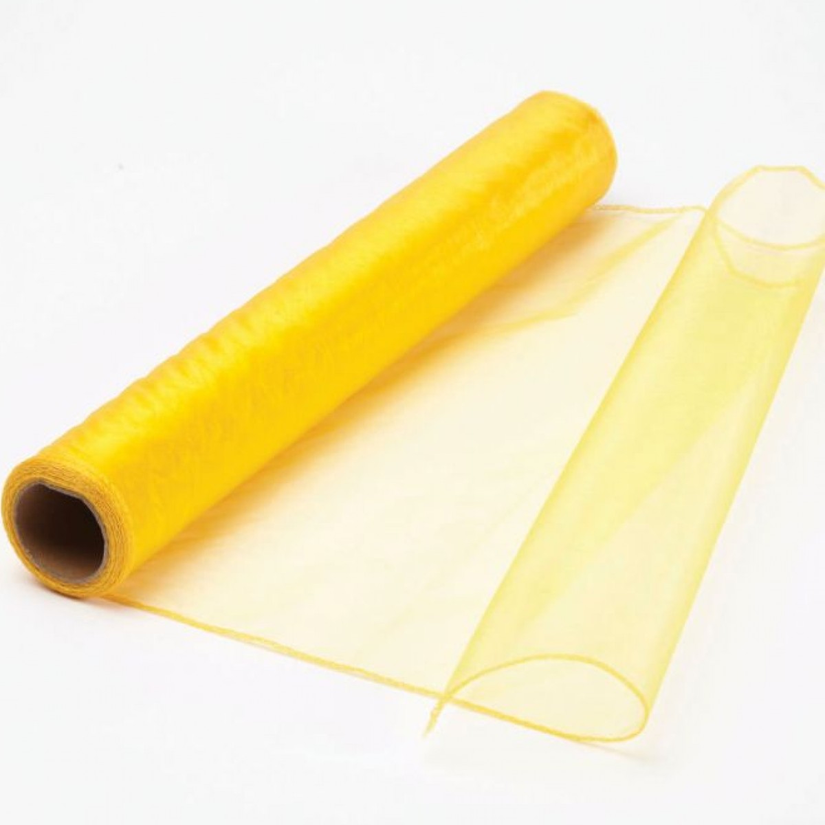 7109 Golden Yellow 38cmx9m Organza Fabric - 1 Roll 