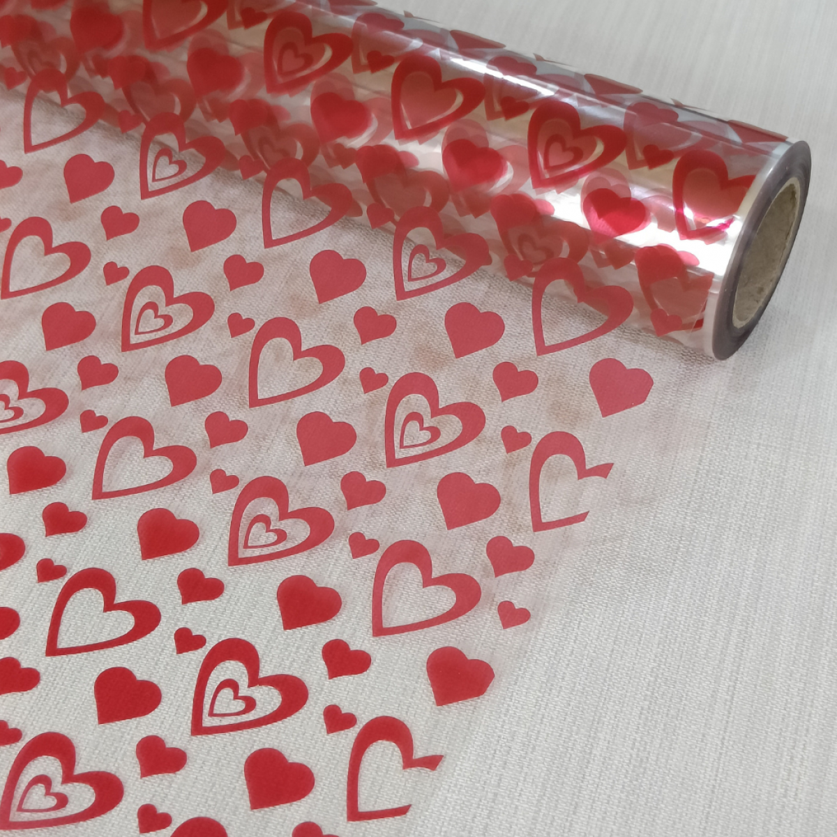 Black & Gold Hearts Foil Wrapping Paper