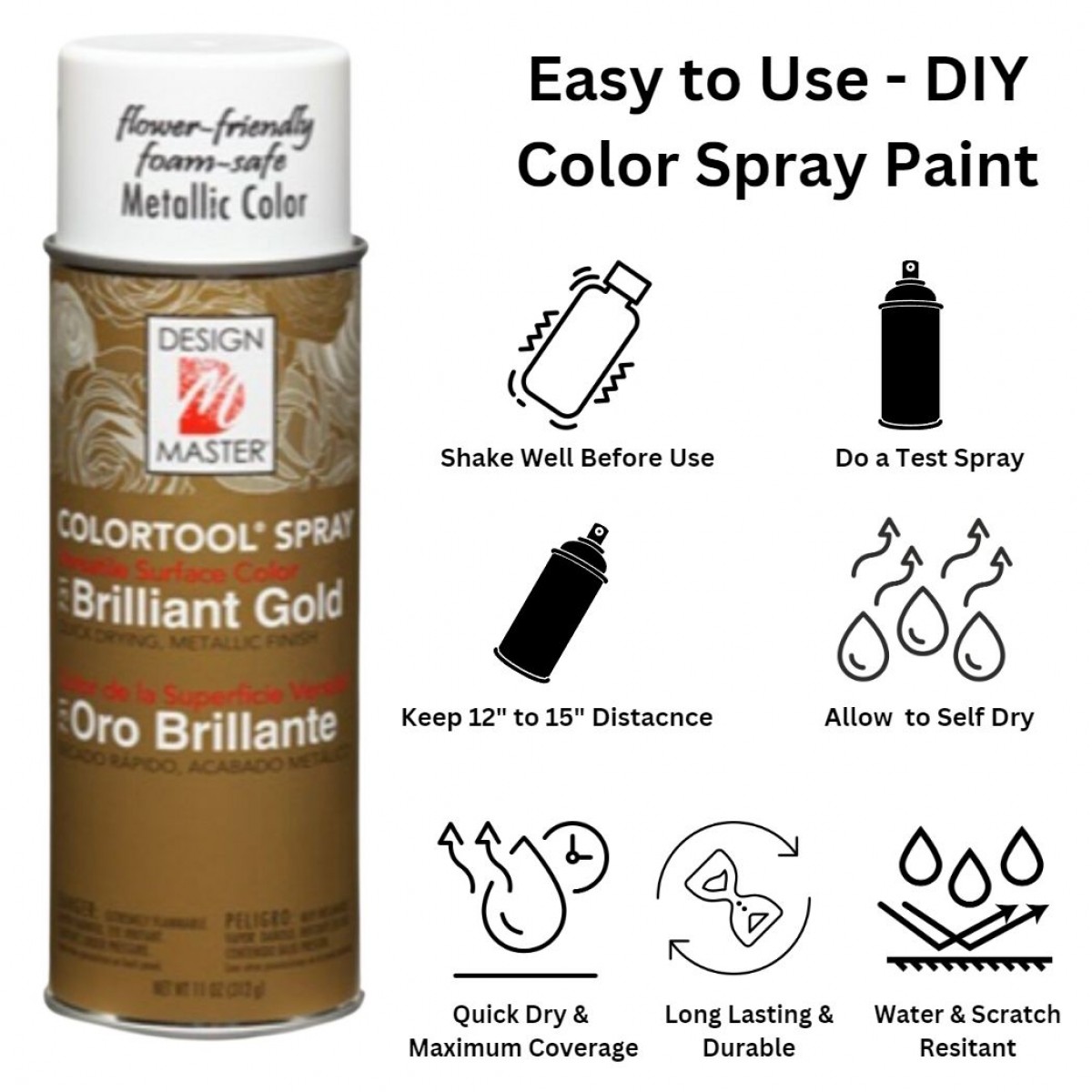 Brilliant Silver Metallic Design Master Floral Spray Paint | Flower Moxie |  DIY