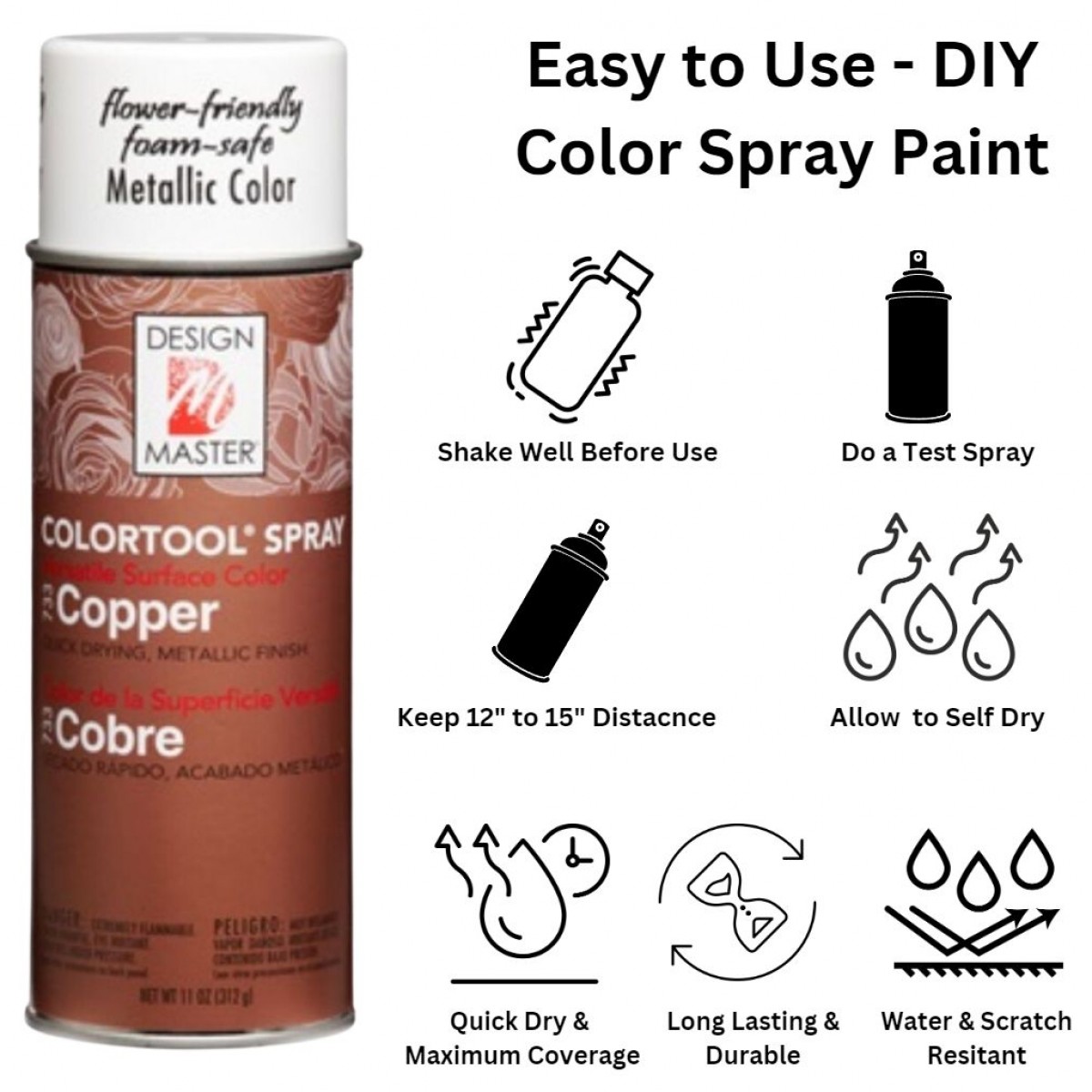 Copper Metallic Design Master Floral Spray Paint