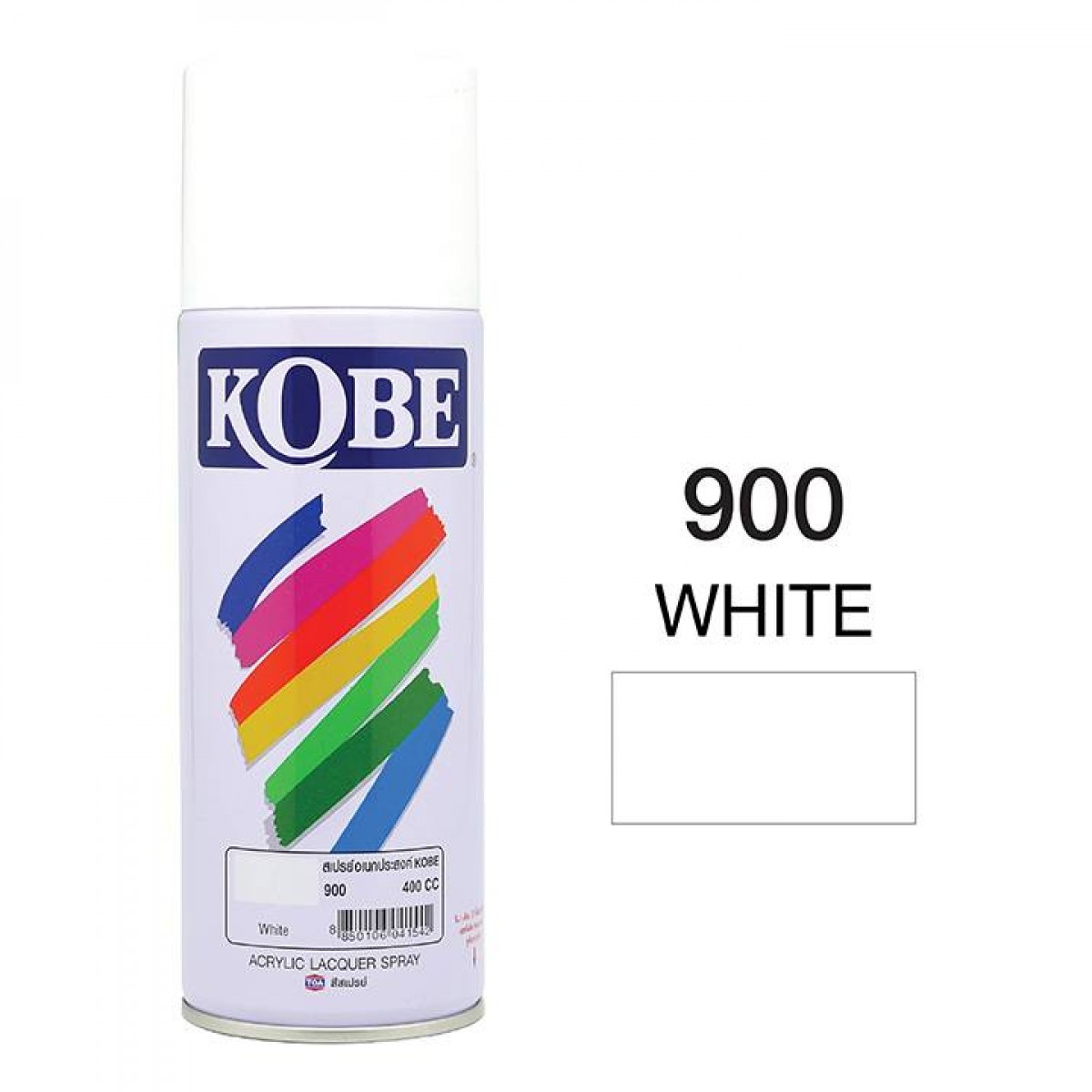 900 White KOBE Acrylic Lacquer Spray 400cc